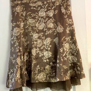 Adorable flower silk skirt